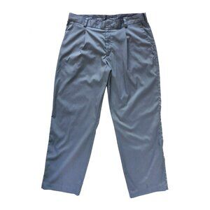 NIKE GOLF Gray TOUR PERFORMANCE DRI-FIT Pleated Straight Leg Stretch Pants 35x30